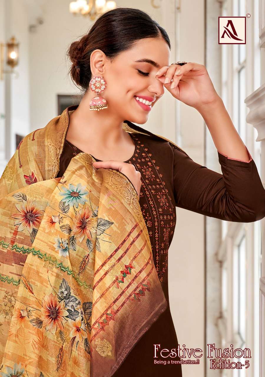 ALOK SUITS FESTIVE FUSION EDITION VOL 5