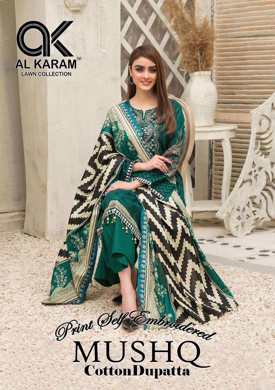 AL KARAM MUSHQ SELF EMBROIDERED COLLECTION 