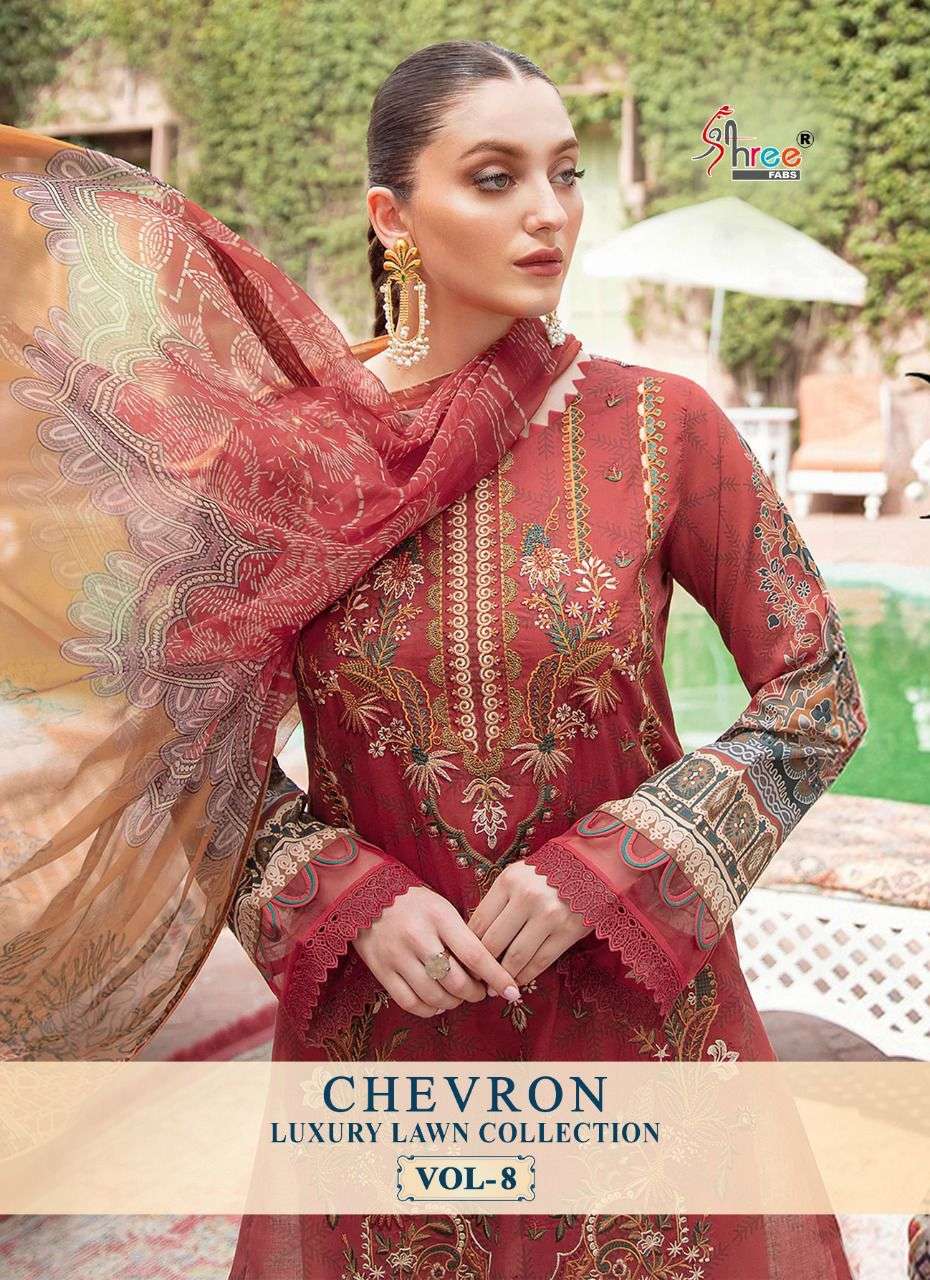 SHREE FABS CHEVRON LUXURY LAWN COLLECTION VOL 8 