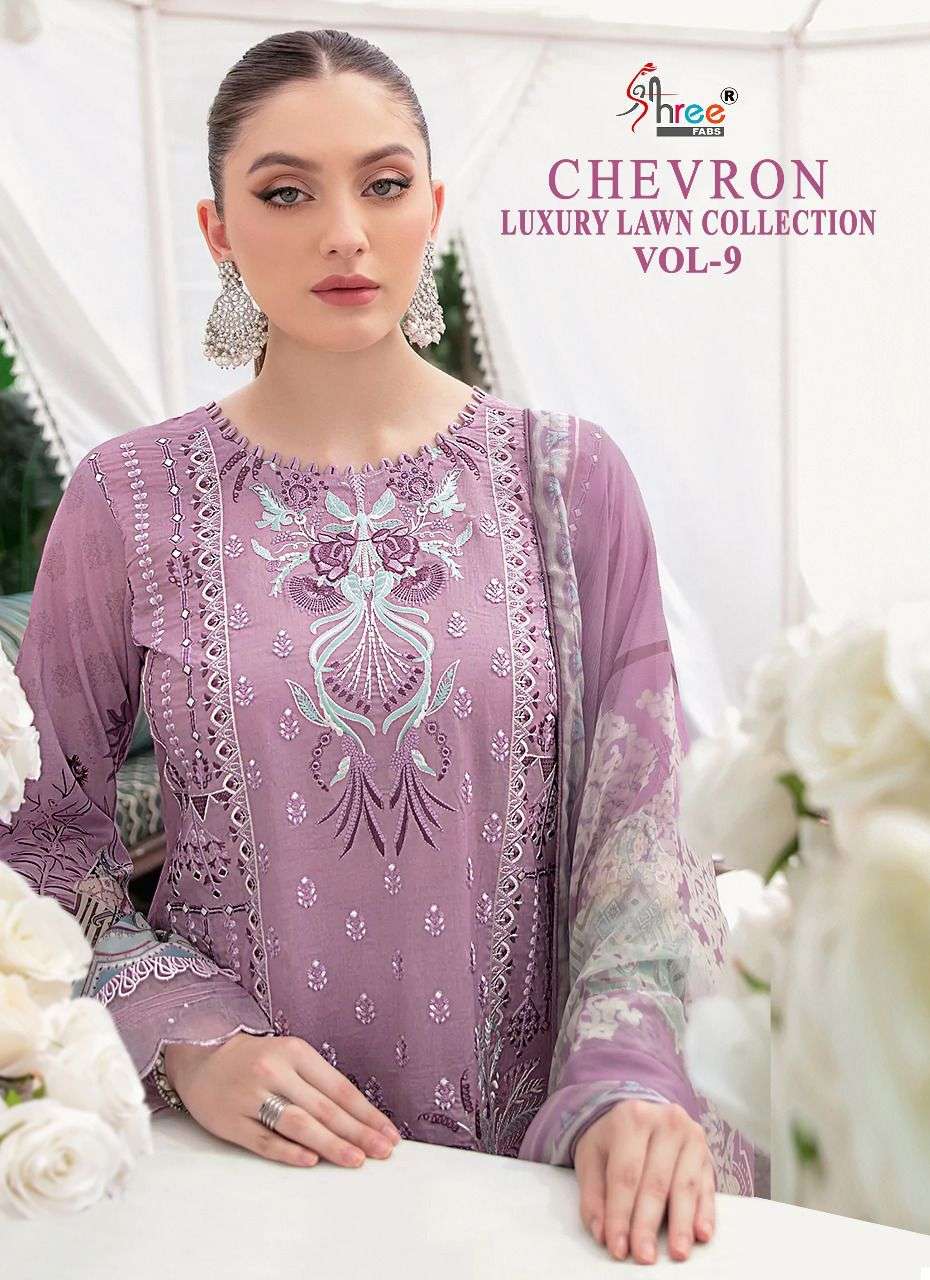 SHREE FABS CHEVRON LUXURY LAWN COLLECTION VOL 9