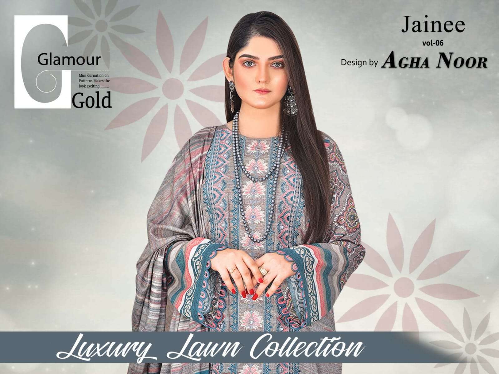 AGHA NOOR JAINEE VOL 6 LUXURY LAWN COLLECTION