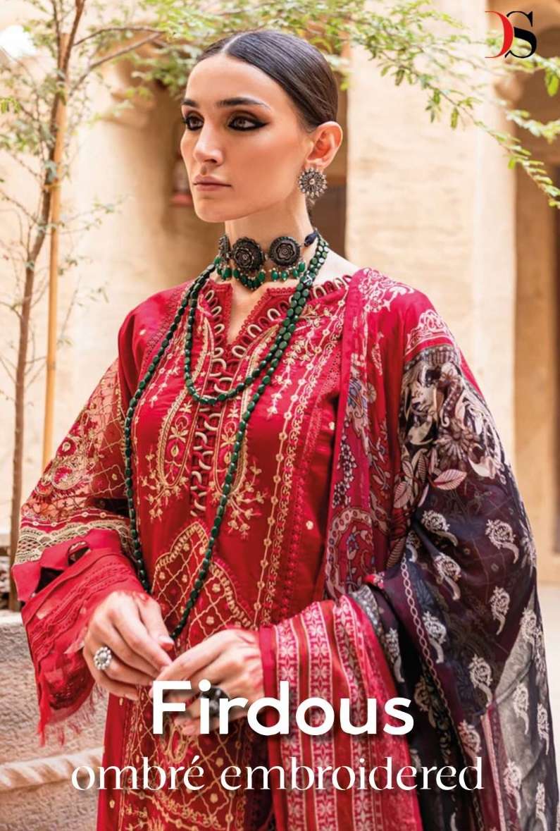 DEEPSY SUITS FIRDOUS OMBRE EMBROIDERED
