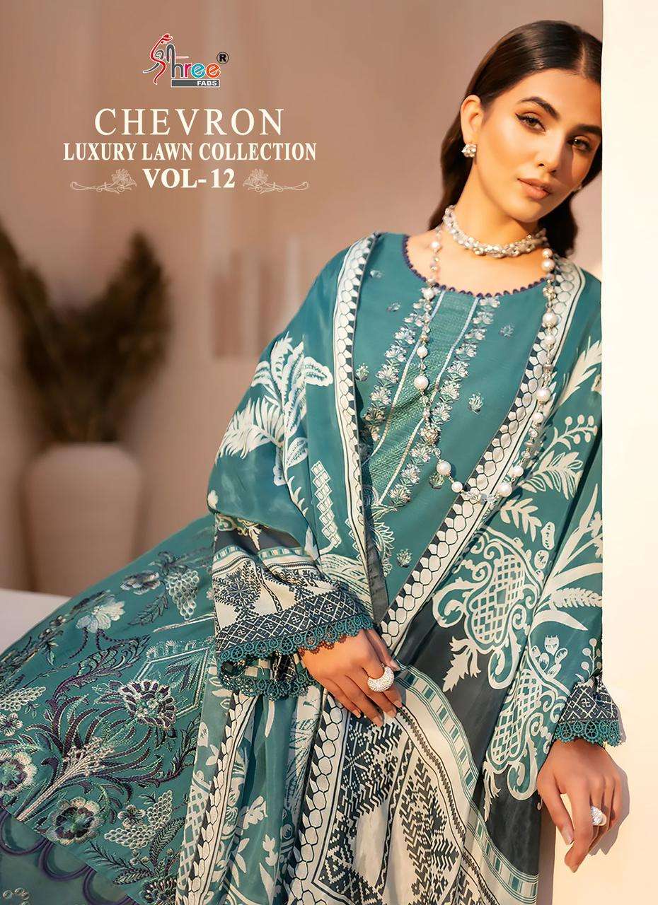 SHREE FABS CHEVRON LUXURY LAWN COLLECTION VOL 12
