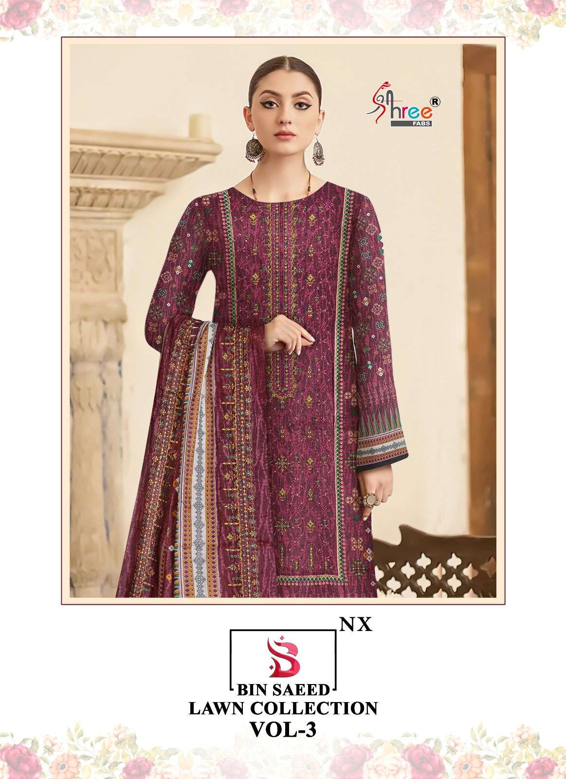 SHREE FABS BIN SAEED LAWN COLLECTION VOL 3 NX