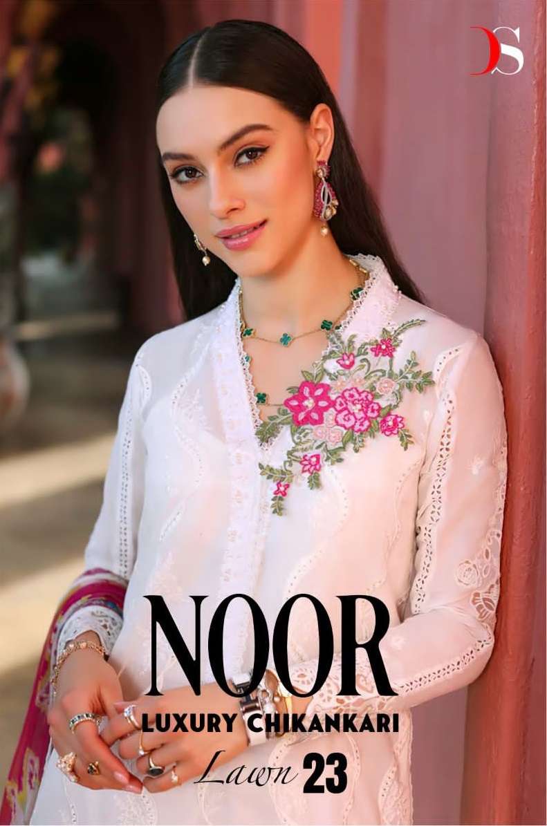 DEEPSY SUITS NOOR LUXURY CHIKANKARI LAWN 23 