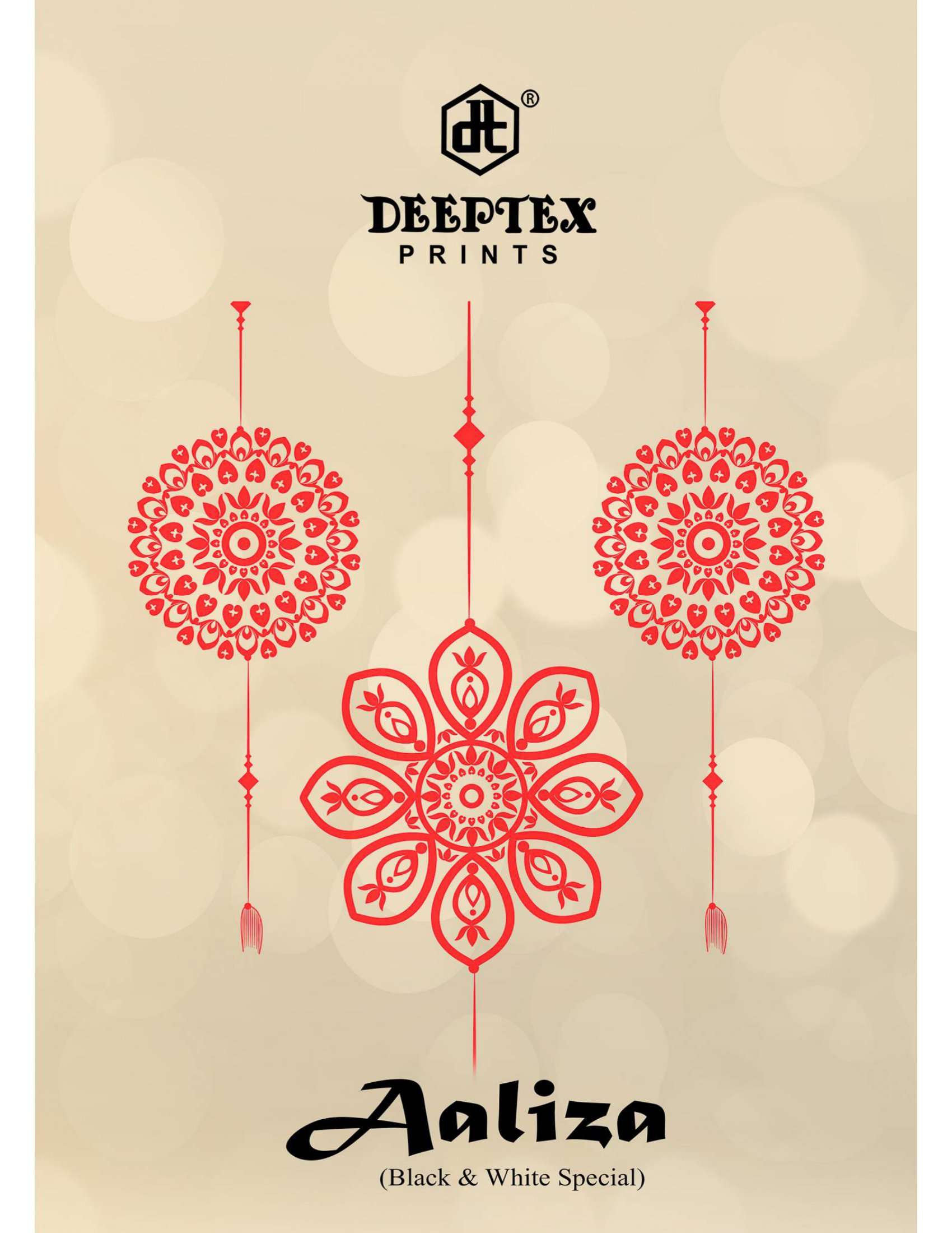 DEEPTEX PRINTS AALIZA BLACK & WHITE SPECIAL 