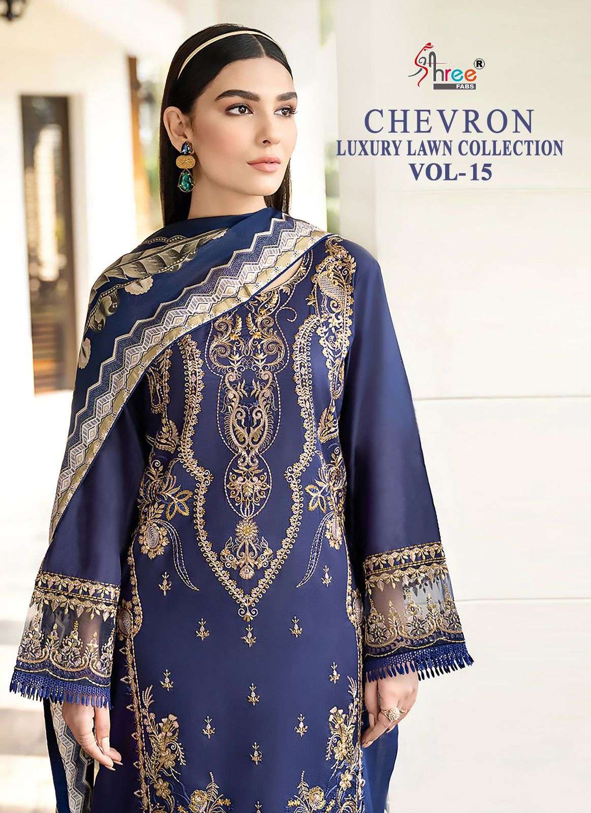 SHREE FABS CHEVRON LUXURY LAWN COLLECTION VOL 15