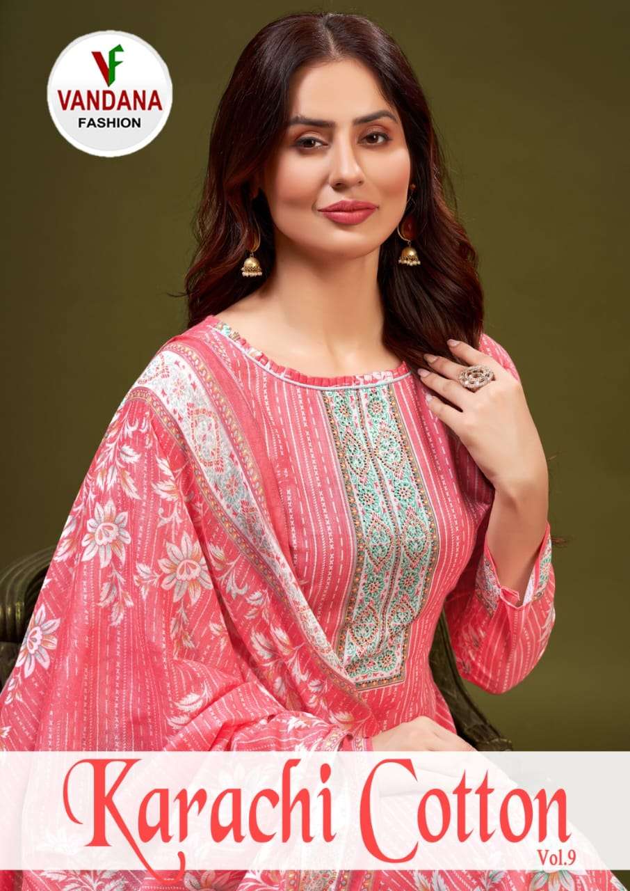 VANDANA FASHION KARACHI COTTON VOL 9 