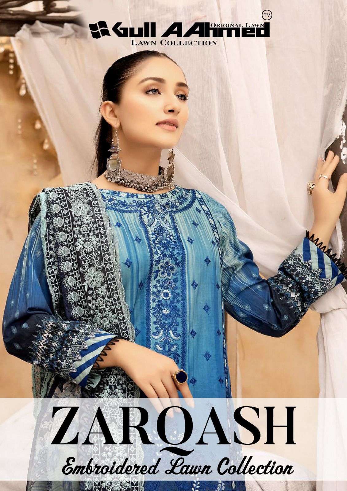 GULL AAHMED ZARQASH EMBROIDERED LAWN COLLECTION