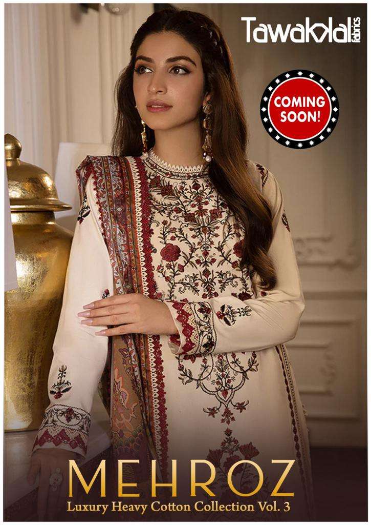 TAWAKKAL FABRICS MEHROZ LUXURY HEAVY COTTON COLLECTION VOL 3
