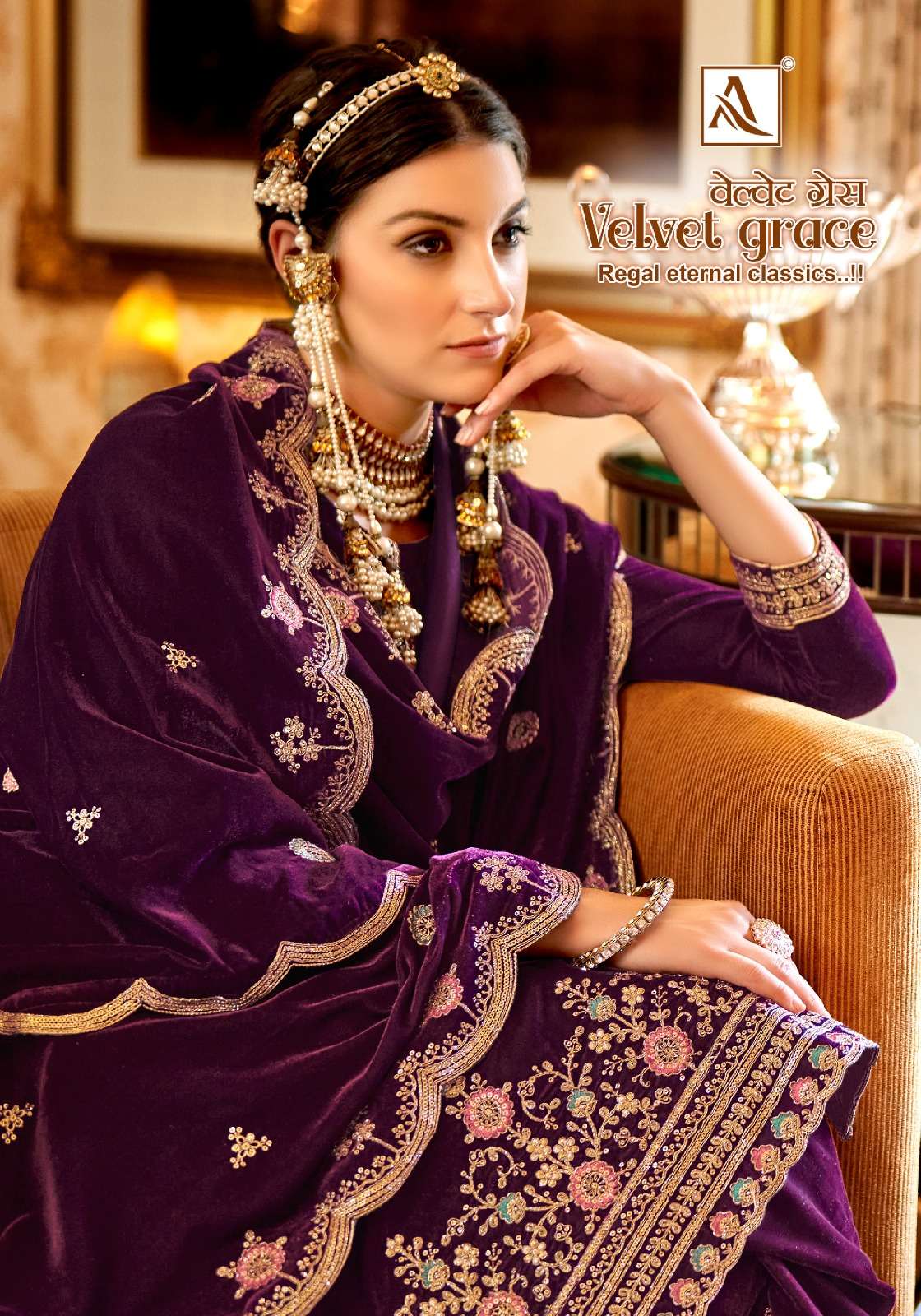 ALOK SUITS VELVET GRACE 