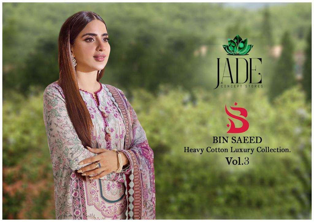 JADE BIN SAEED HEAVY COTTON LUXURY COLLECTION VOL 3