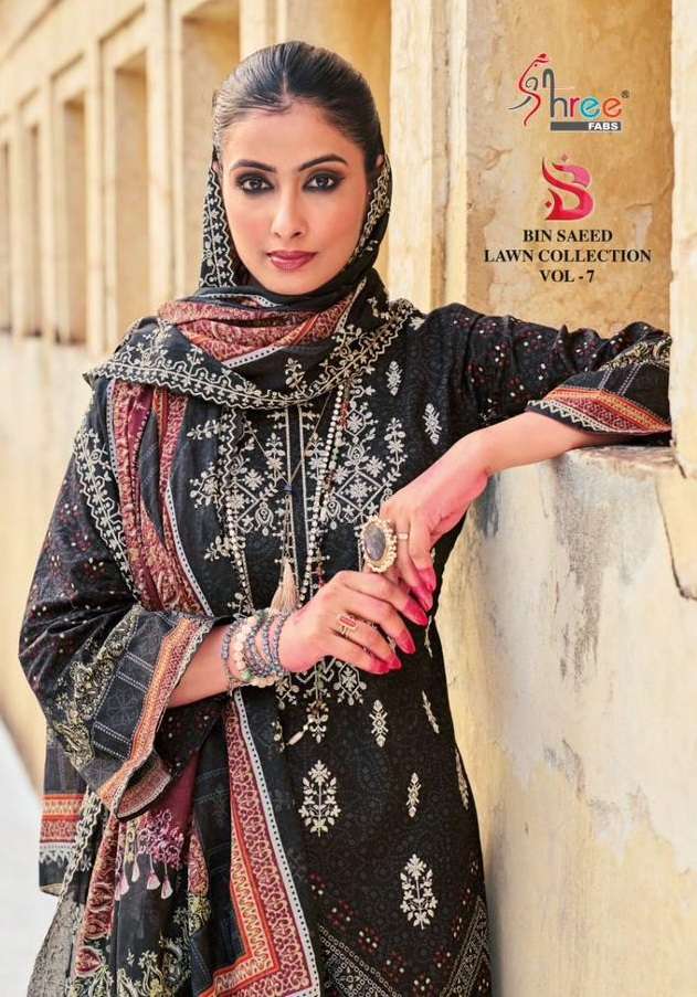 SHREE FABS BIN SAEED LAWN COLLECTION  VOL  7 