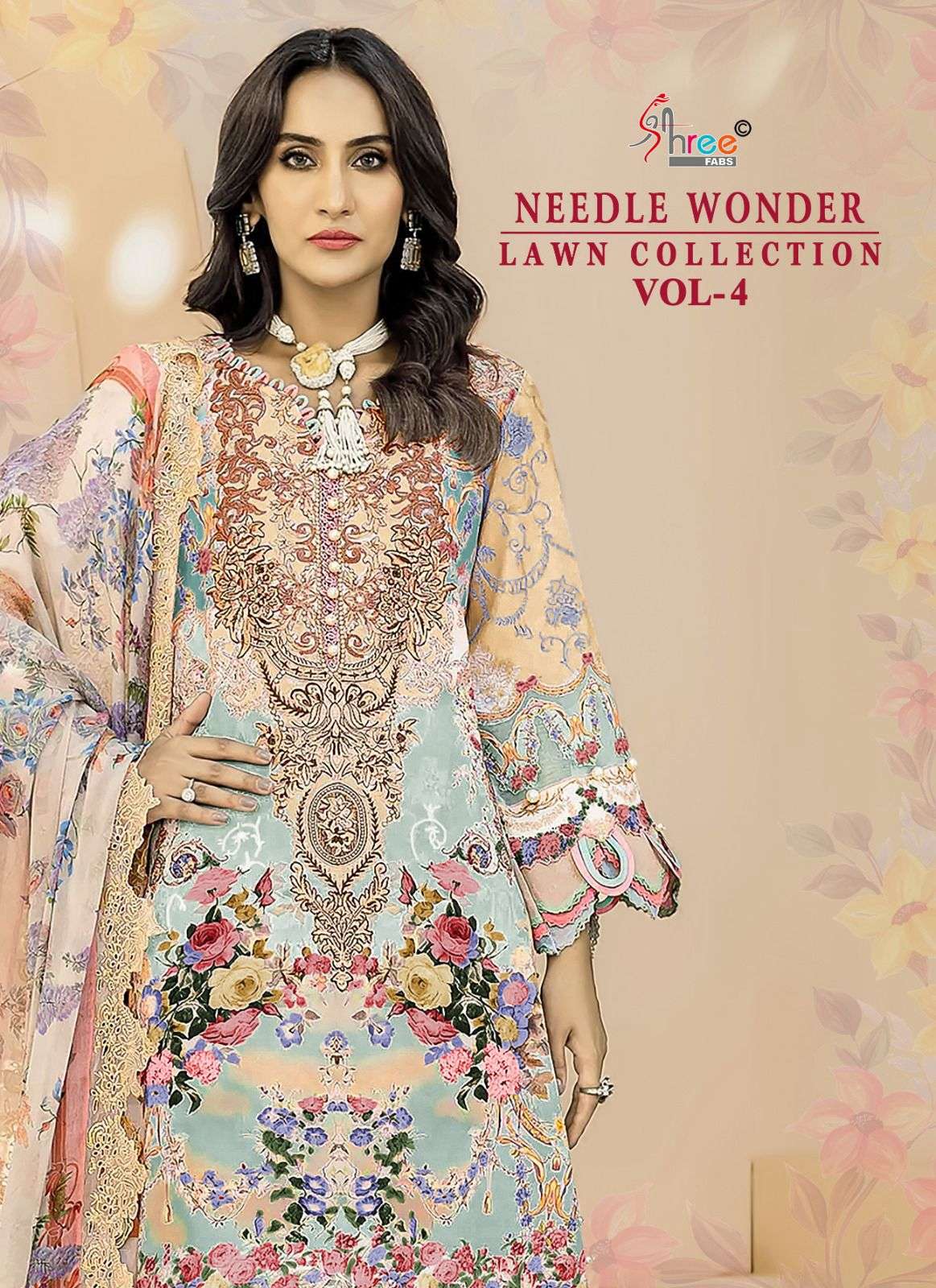 SHREE FABS NEEDLE WONDER LAWN COLLECTION VOL 4 