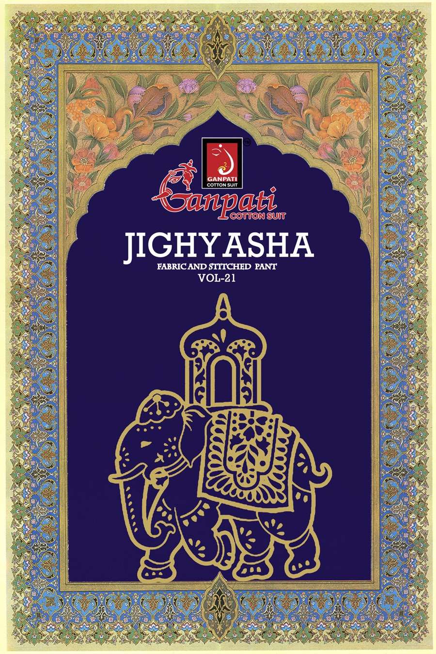 GANPATI JIGHYASHA VOL 21PANT STYLE DRES