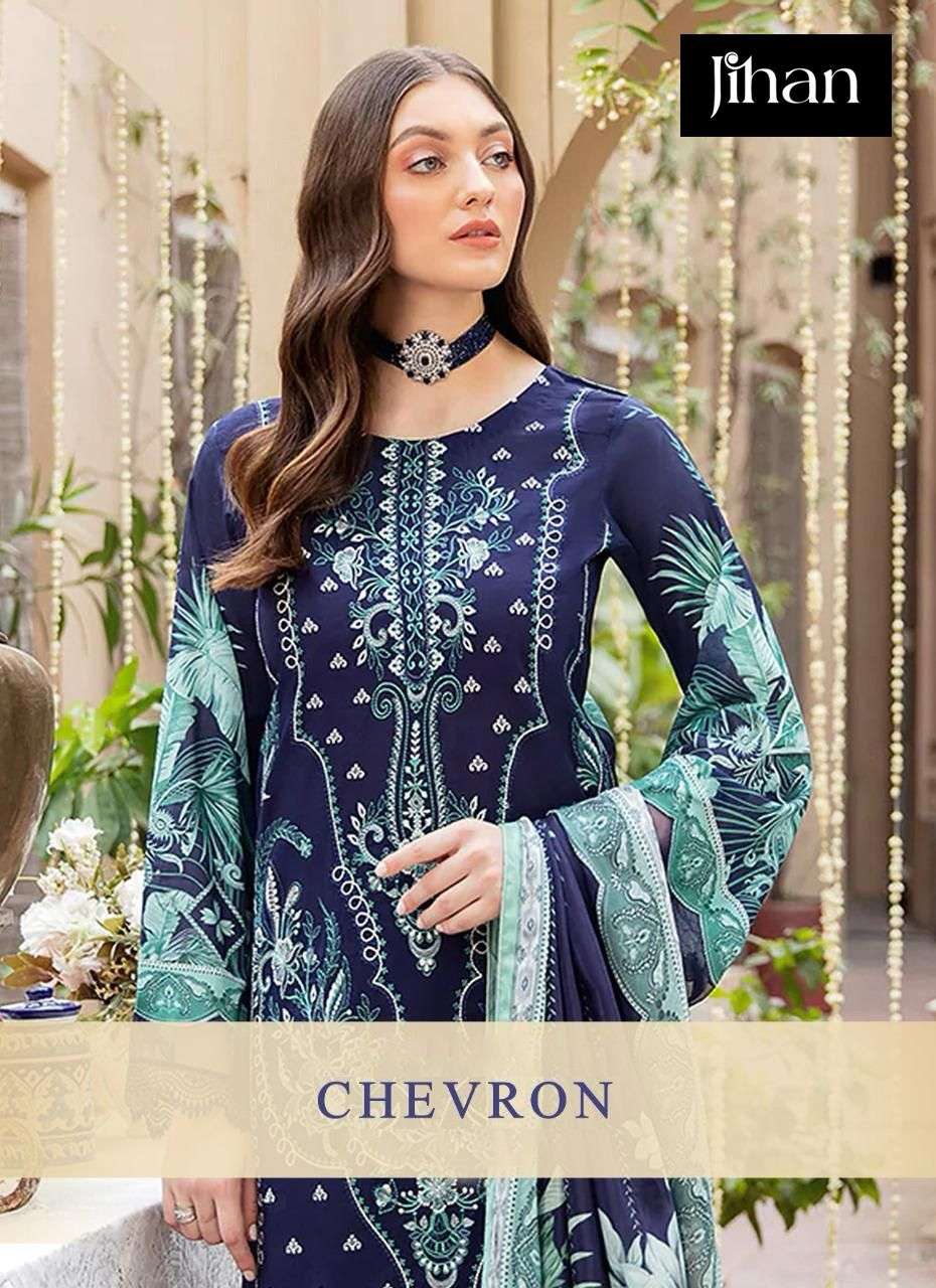 JIHAN CHEVRON LUXURY LAWN COLLECTION D NO 3403 