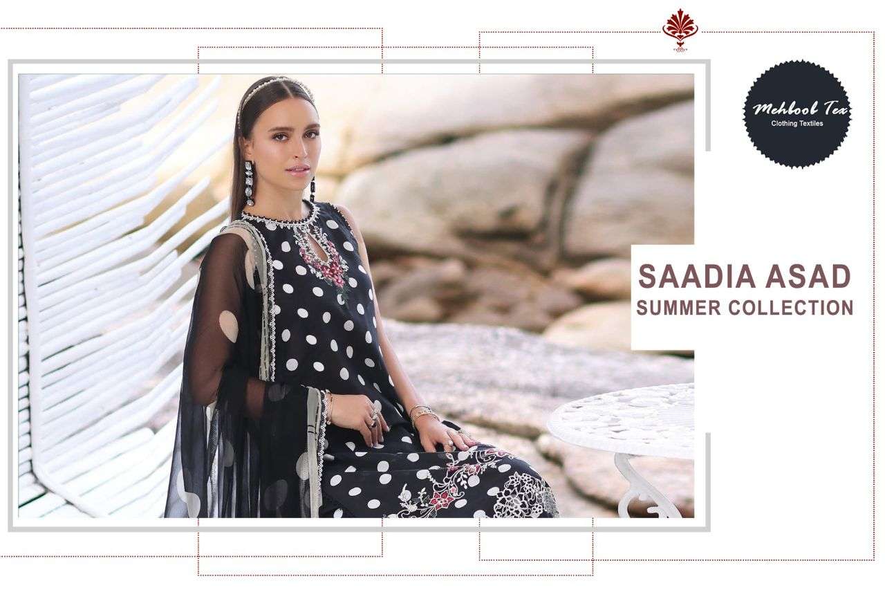 MEHBOOB TEX SAADIA ASAD SUMMER COLLCTION 