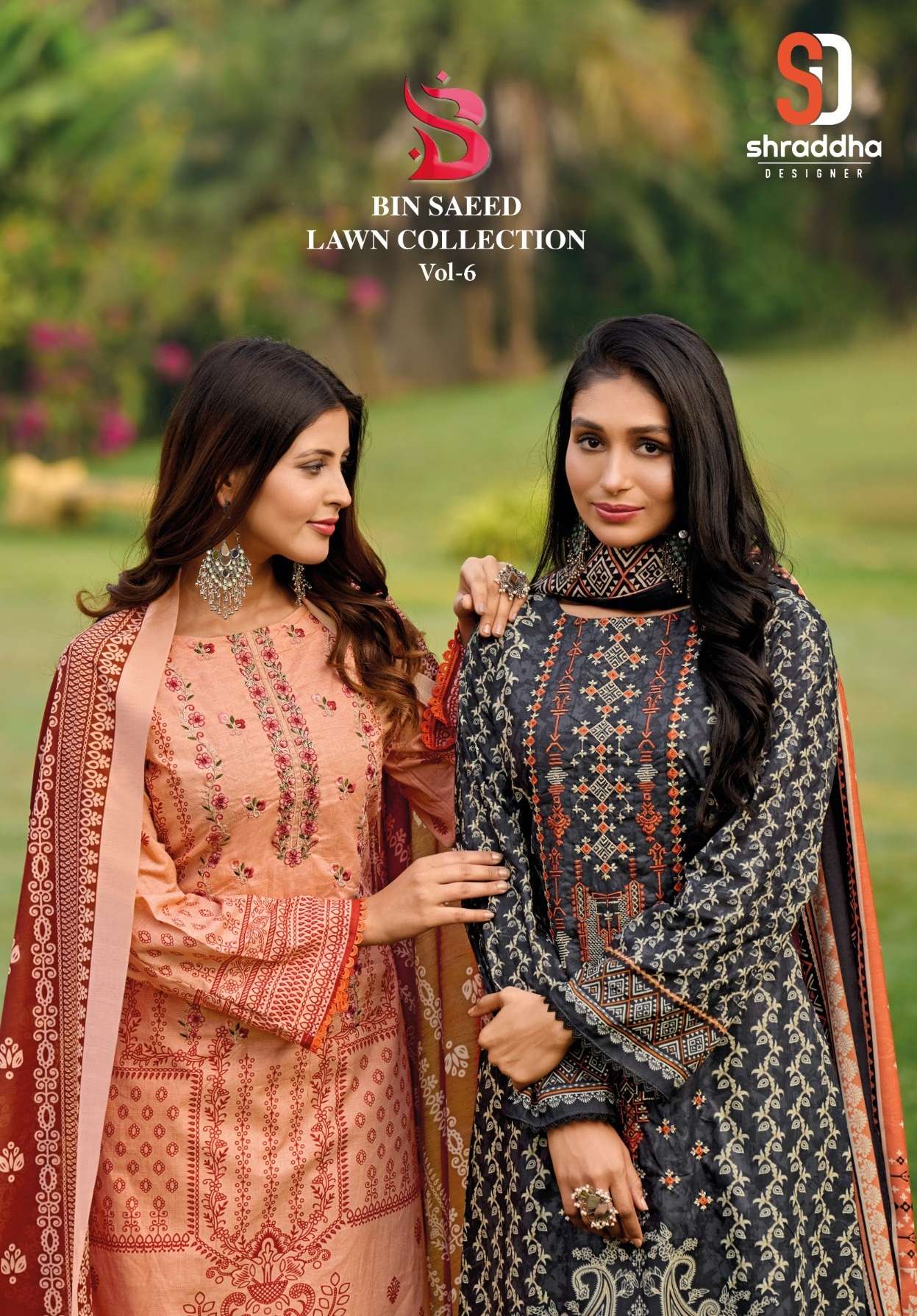 SHARADDHA DESIGNER BIN SAEED LAWN COLLECTION VOL 6
