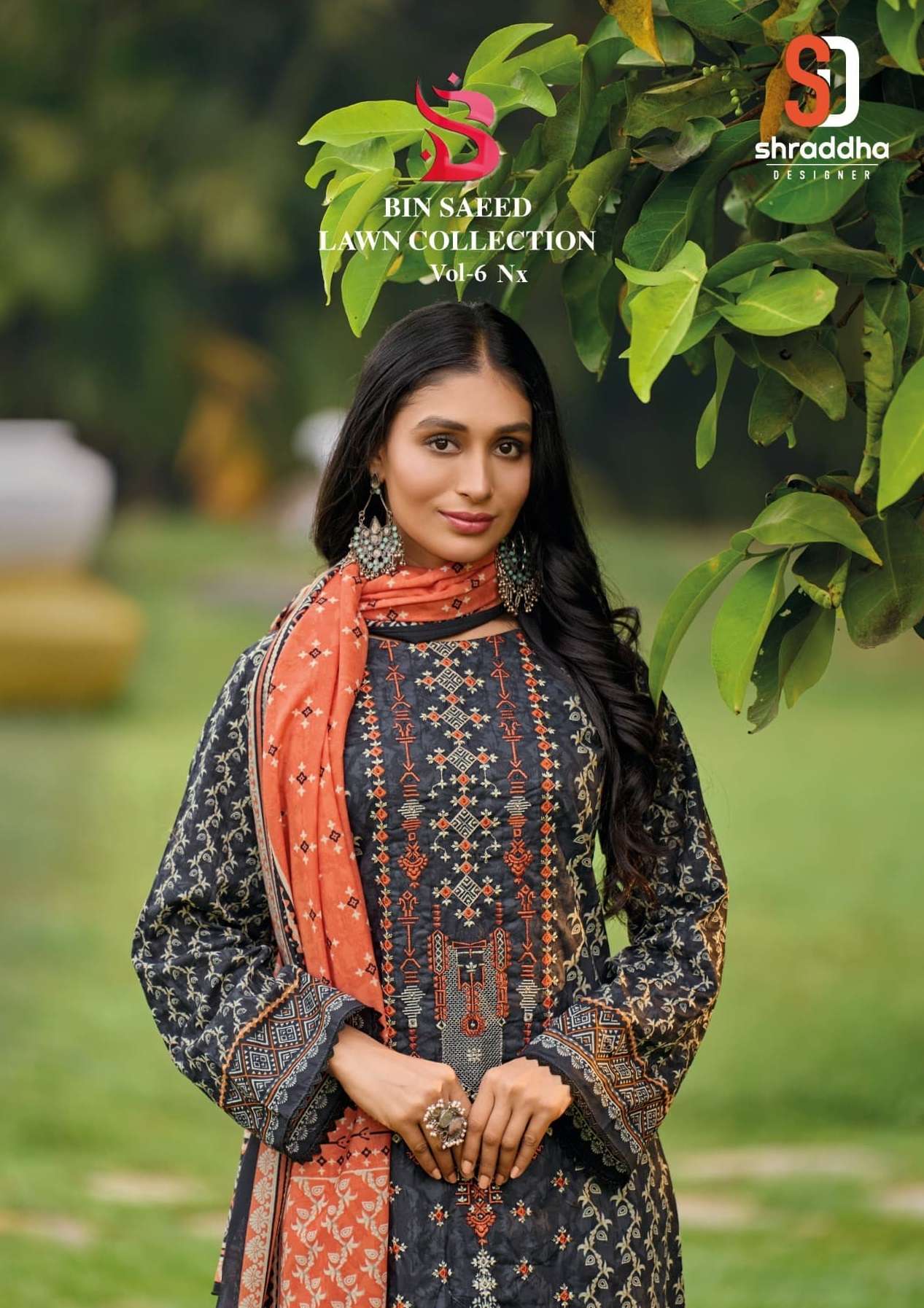 SHARADDHA DESIGNER BIN SAEED LAWN COLLECTION VOL 6 NX