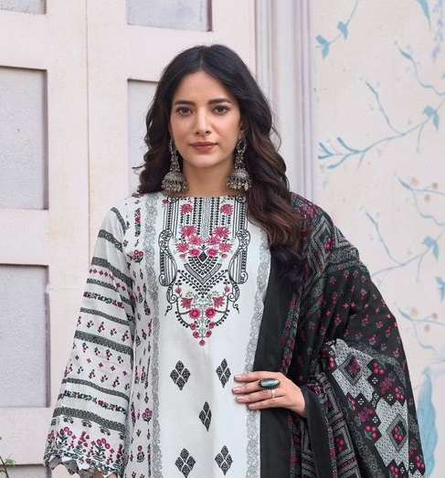 MEHBOOB TEX SAHNAZ BLACK & WHITE 