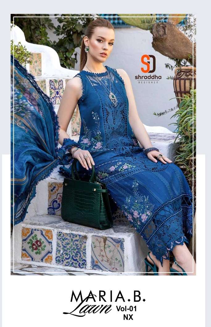 SHRADDHA DESIGNER MARIA B LAWN VOL 1 NX 