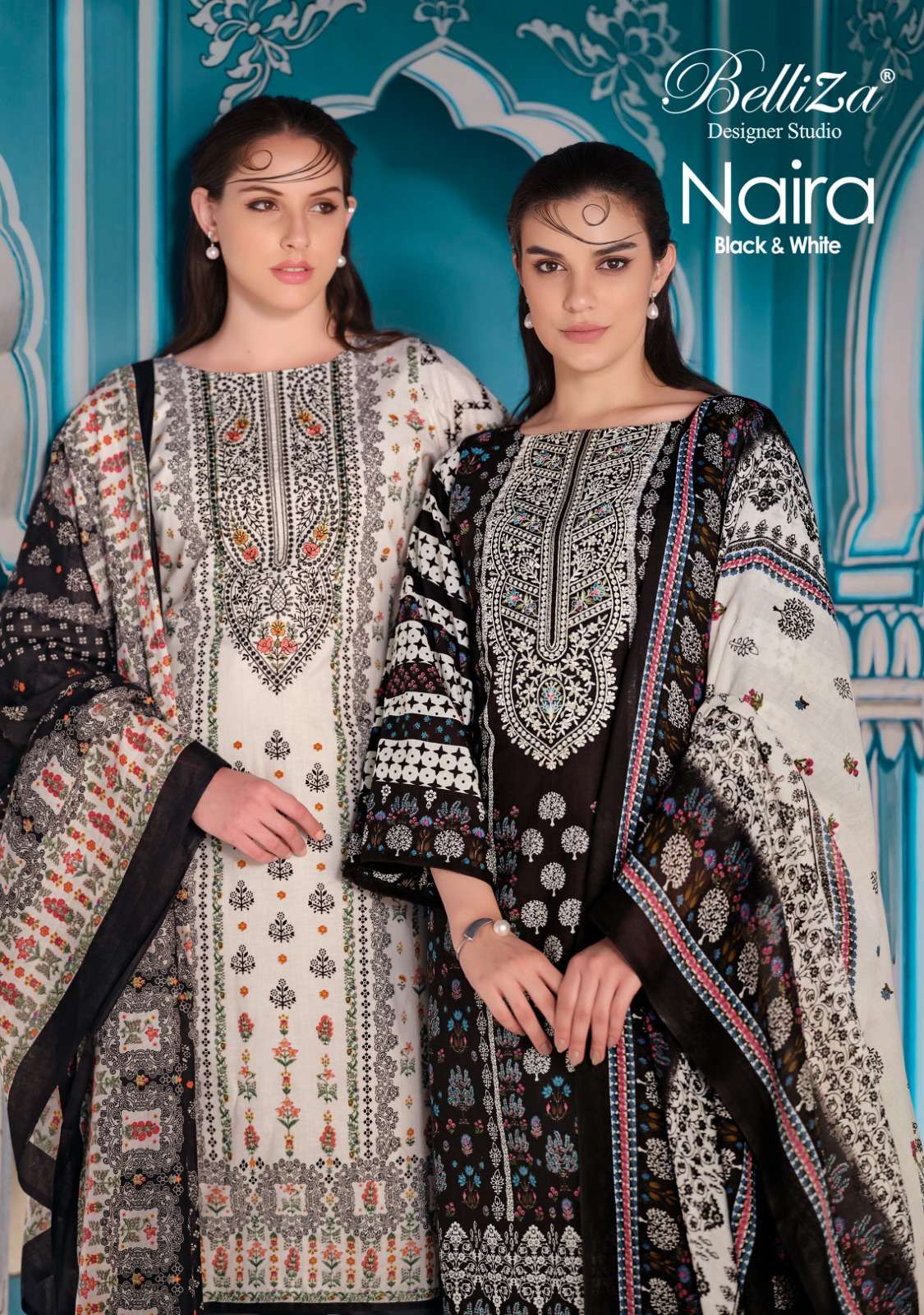BELLIZA DESIGNER STUDIO NAIRA BLACK AND WHITE 