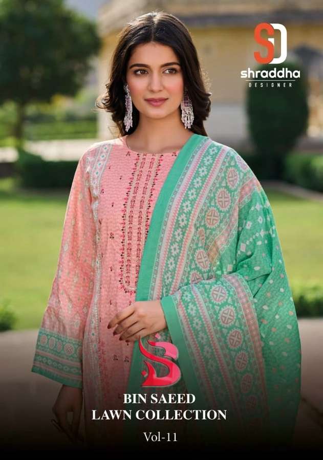 SHARADDHA DESIGNER BIN SAEED LAWN COLLECTION VOL 11