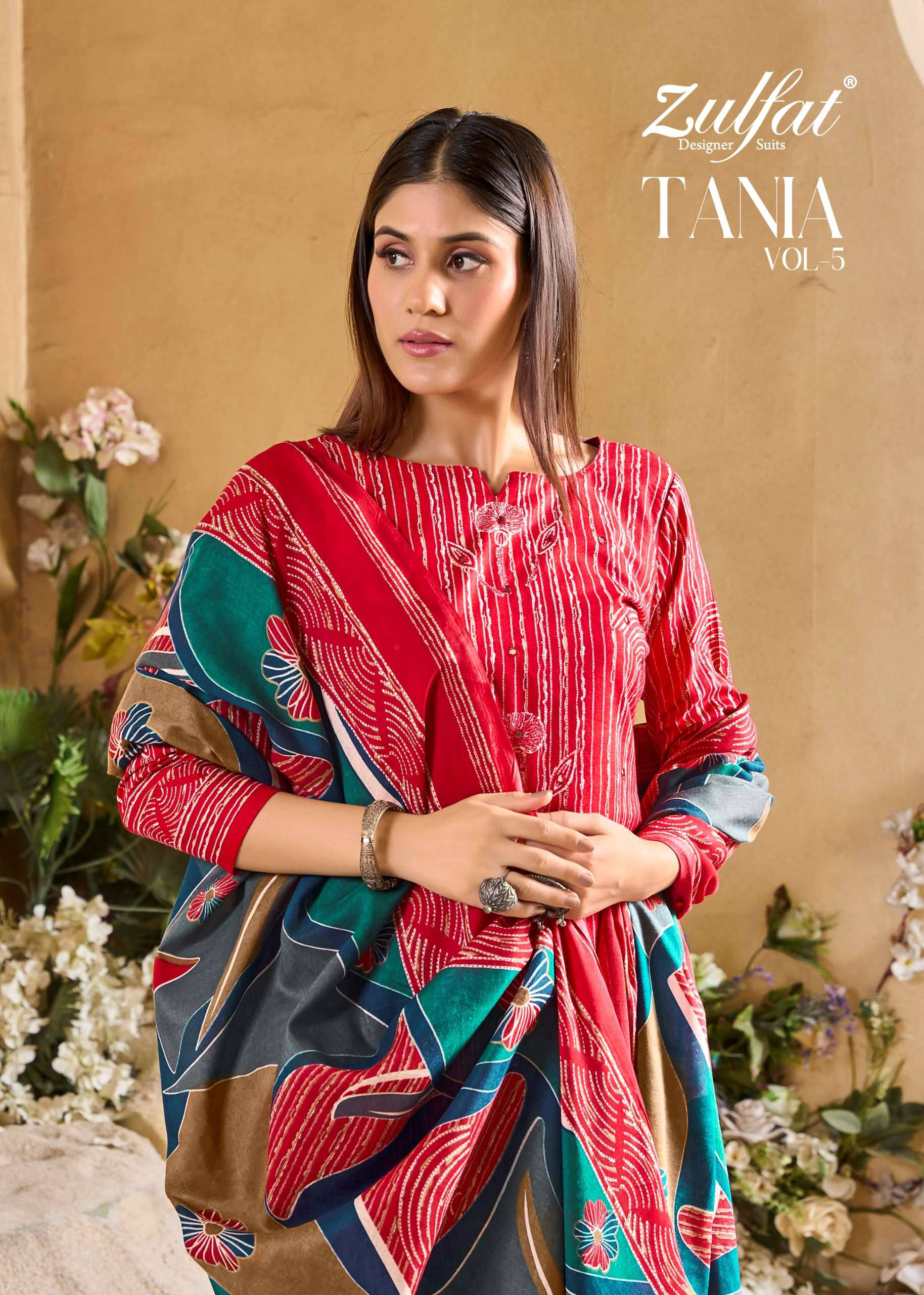 ZULFAT DESIGNER SUITS TANIA VOL 5