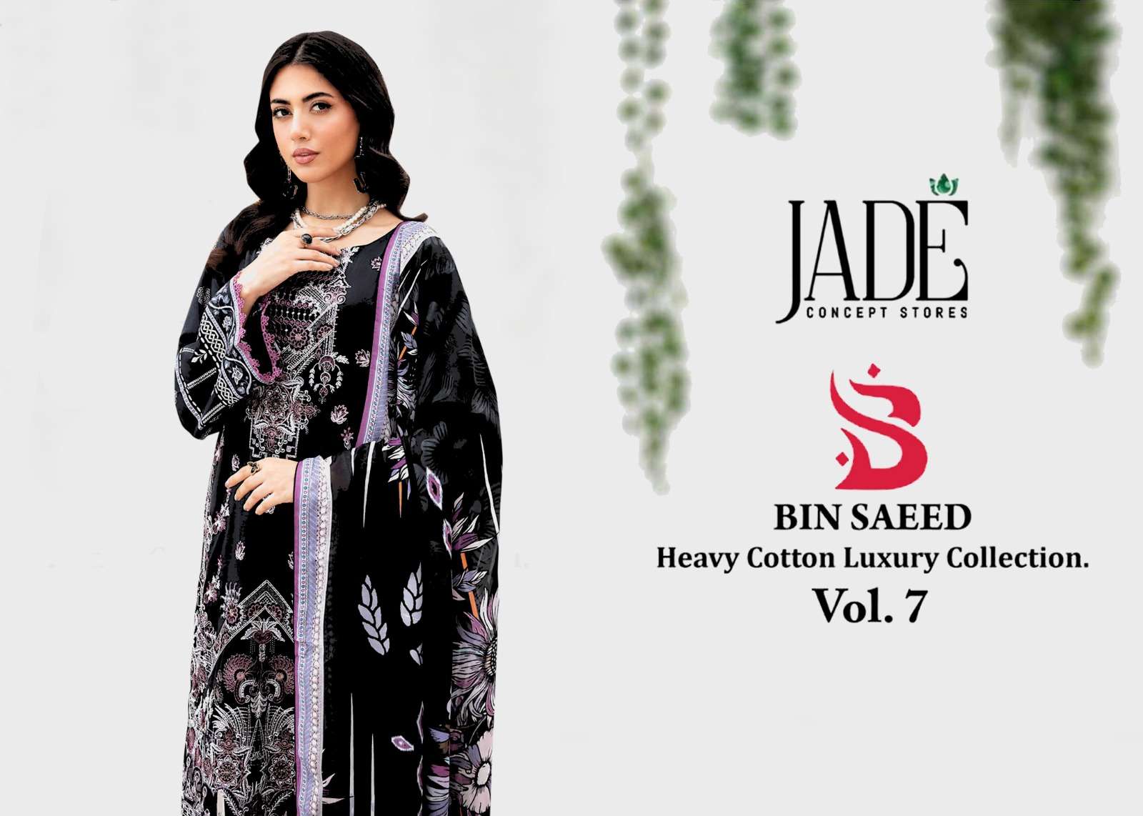 JADE BIN SAEED HEAVY COTTON  LUXURY COLLECTION VOL 7 COTTON SUIT