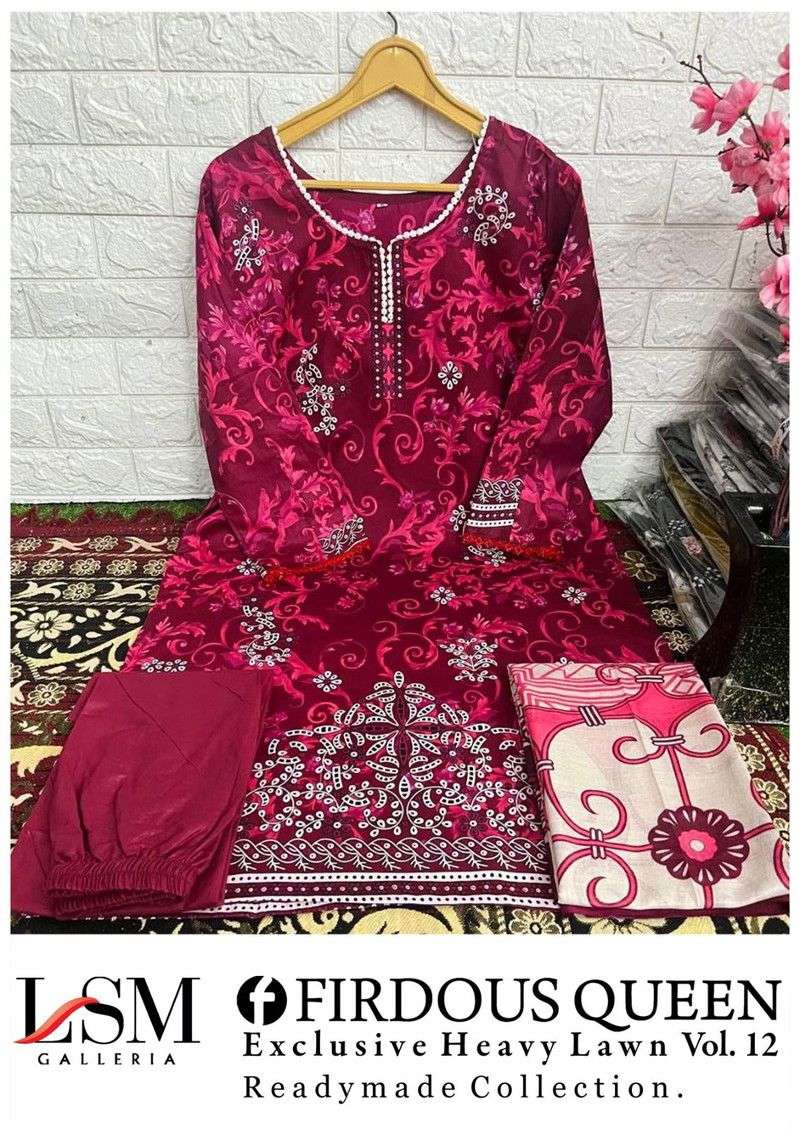 LSM GALLERIA FIRDOUS QUEEN LAWN VOL 12 READY MADE COLLECTION