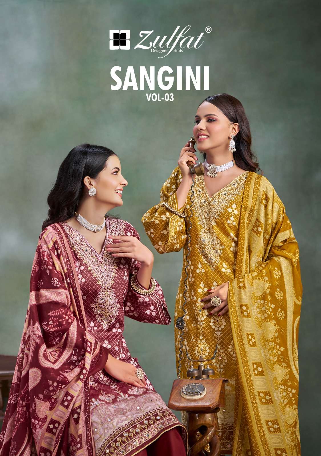  ZULFAT DESIGNER SUITS SANGINI VOL 3