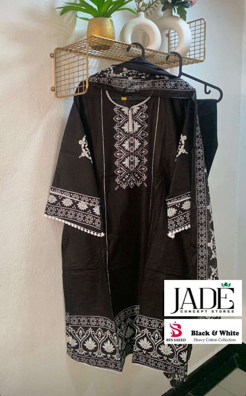 JADE BIN SAEED BLACK AND WHITE READY MADE COLLECTION 