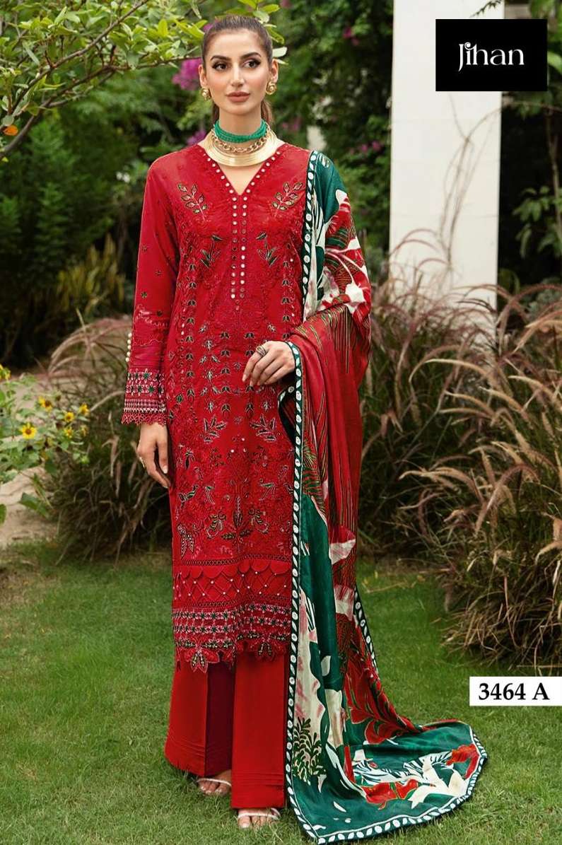 JIHAN RIWAYAT LUXURY LAWN COLLECTION D NO 3464 