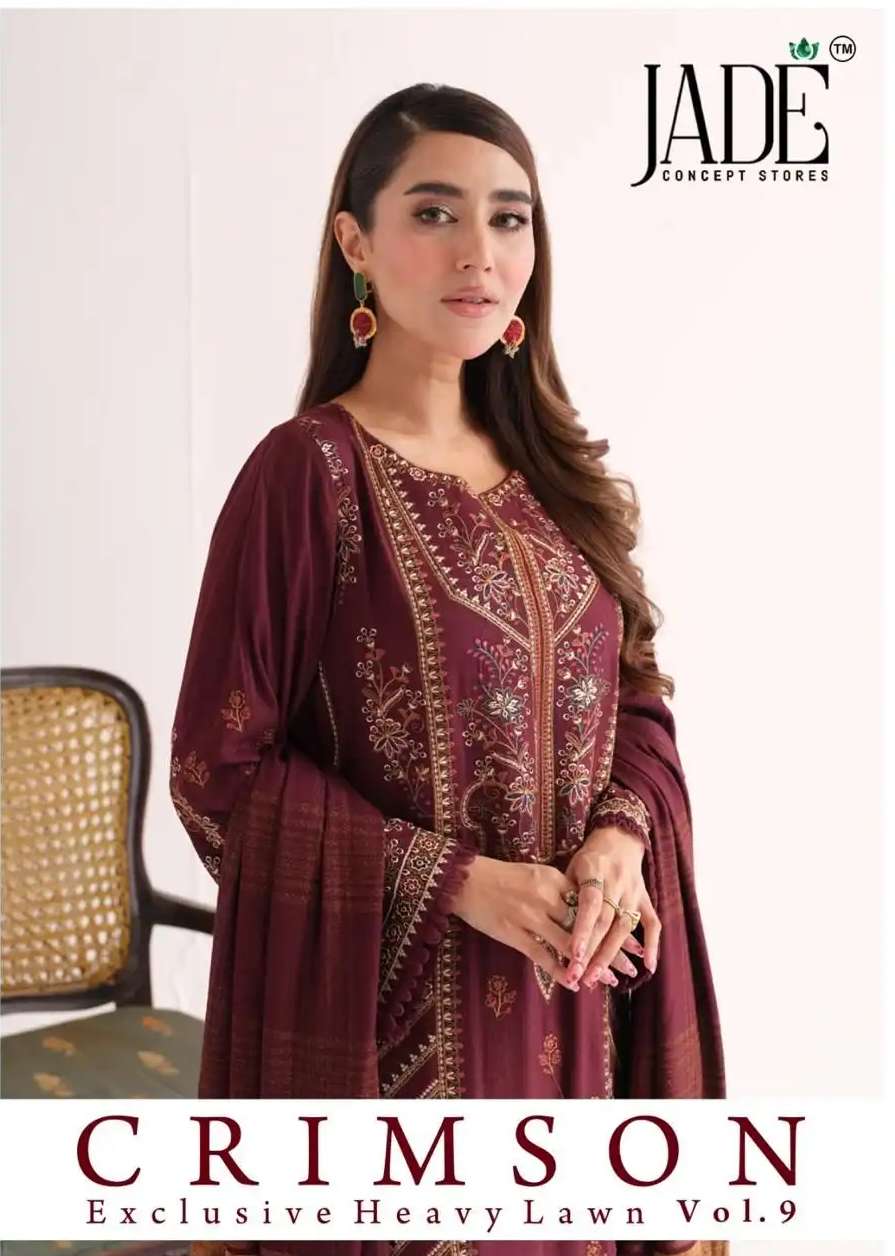 JADE CRIMSON EXCLUSIVE HEAVY LAWN COLLECTION VOL 9 NEW DESIGNS