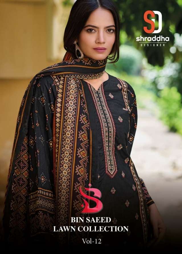 SHARADDHA DESIGNER BIN SAEED LAWN COLLECTION VOL 12 