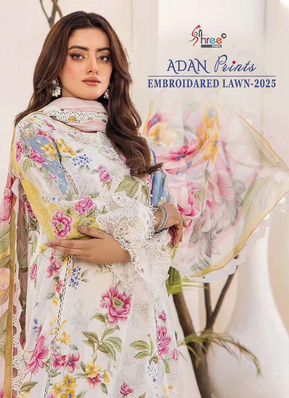 SHREE FABS ADAN PRINTS EMBROIDERED LAWN 25