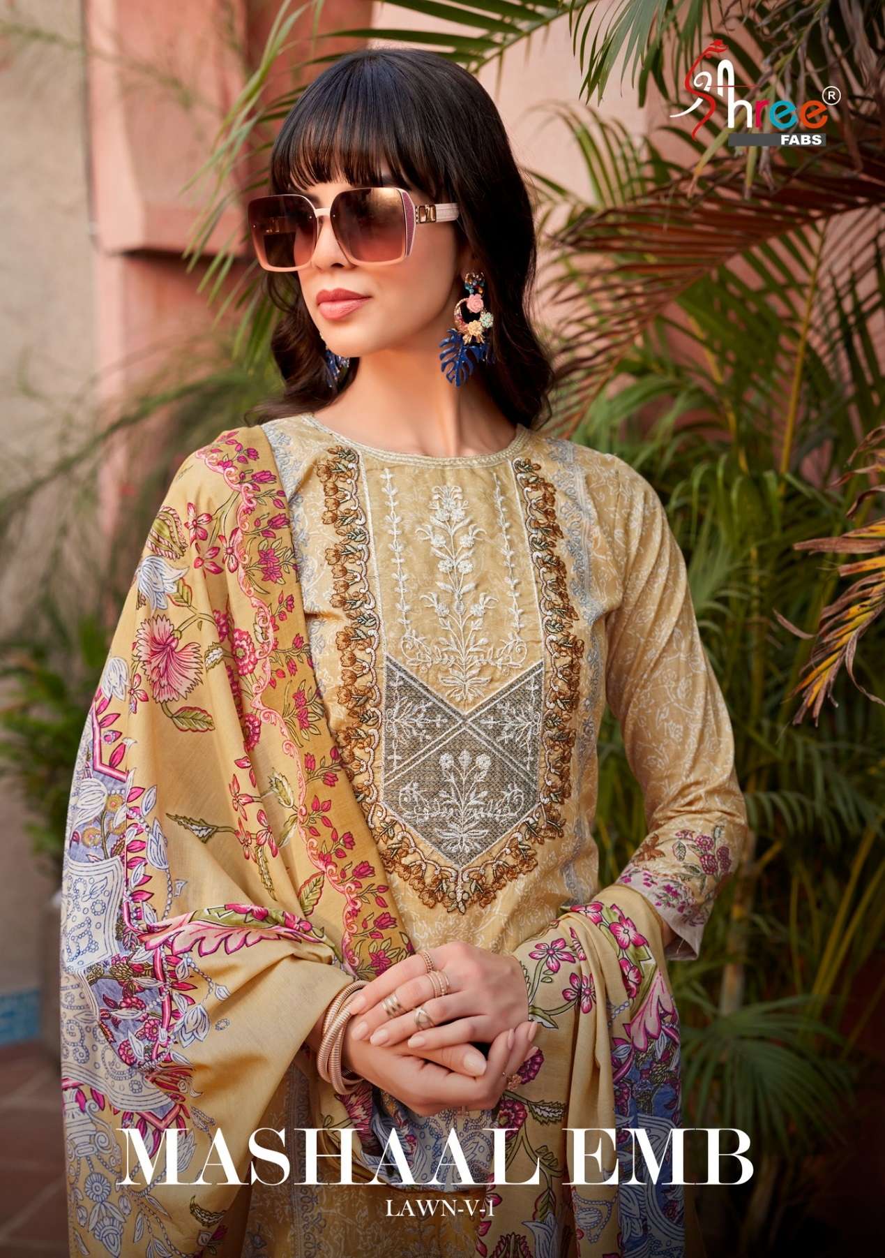 SHREE FABS MASHAAL EMB LAWN COLLECTION VOL 1