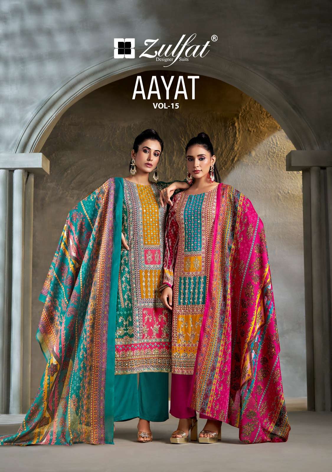 ZULFAT DESIGNER SUITS AAYAT VOL 15