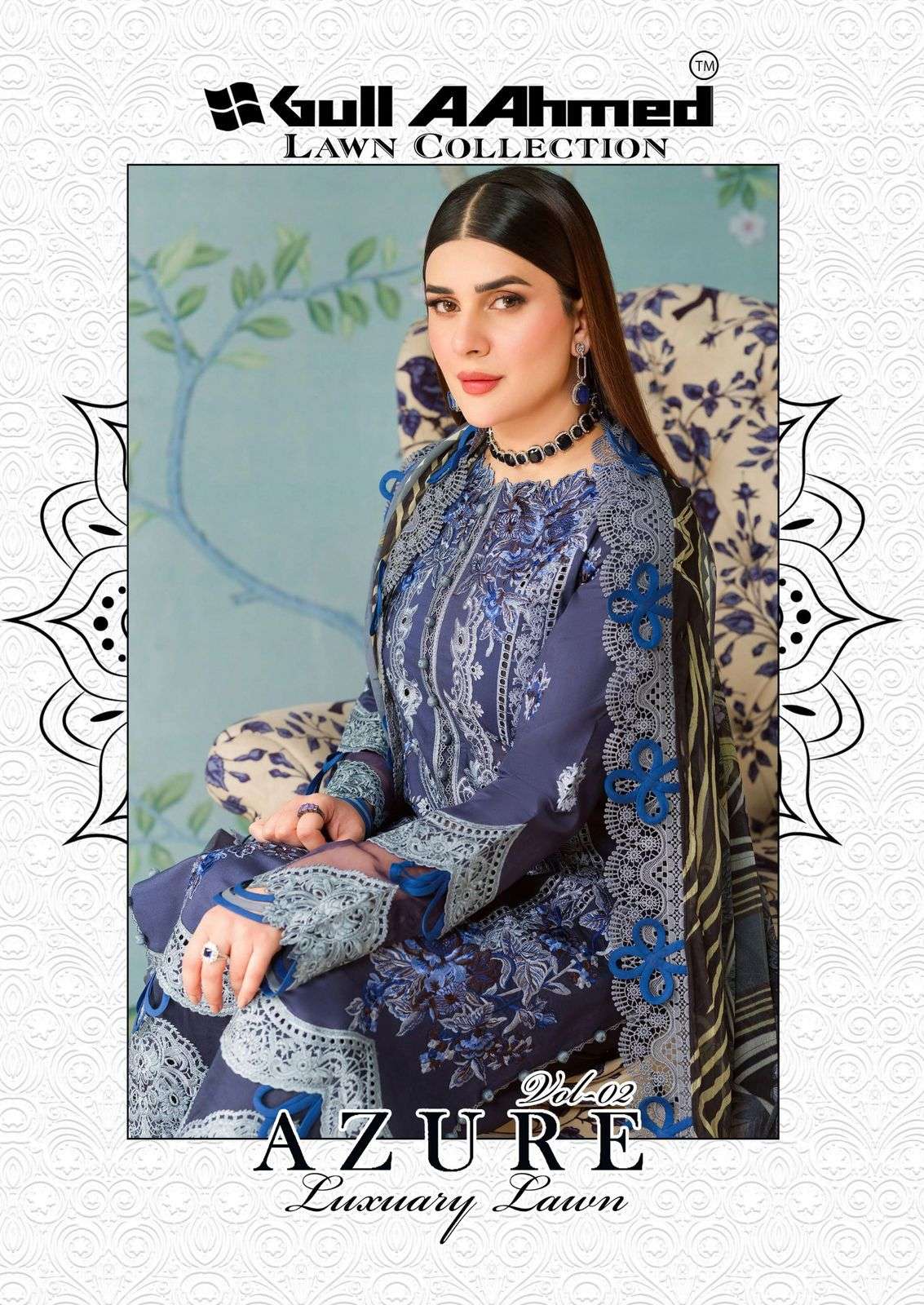 GULL AAHMED AZURE LUXURY LAWN COLLECTION VOL 2