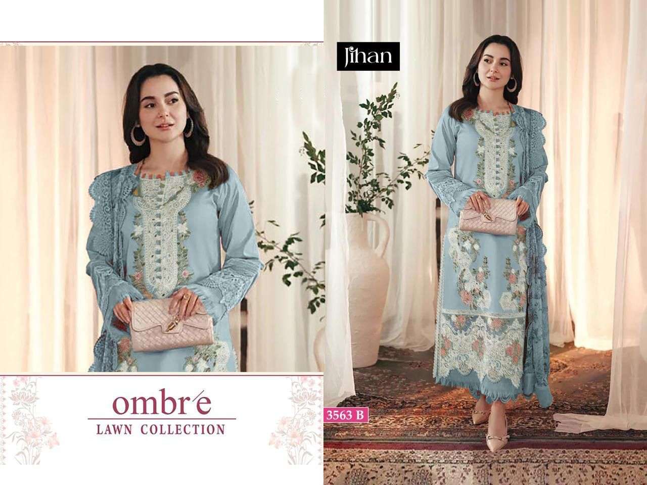 JIHAN FIRDOUS OMBRE LAWN COLLECTION D NO 3563