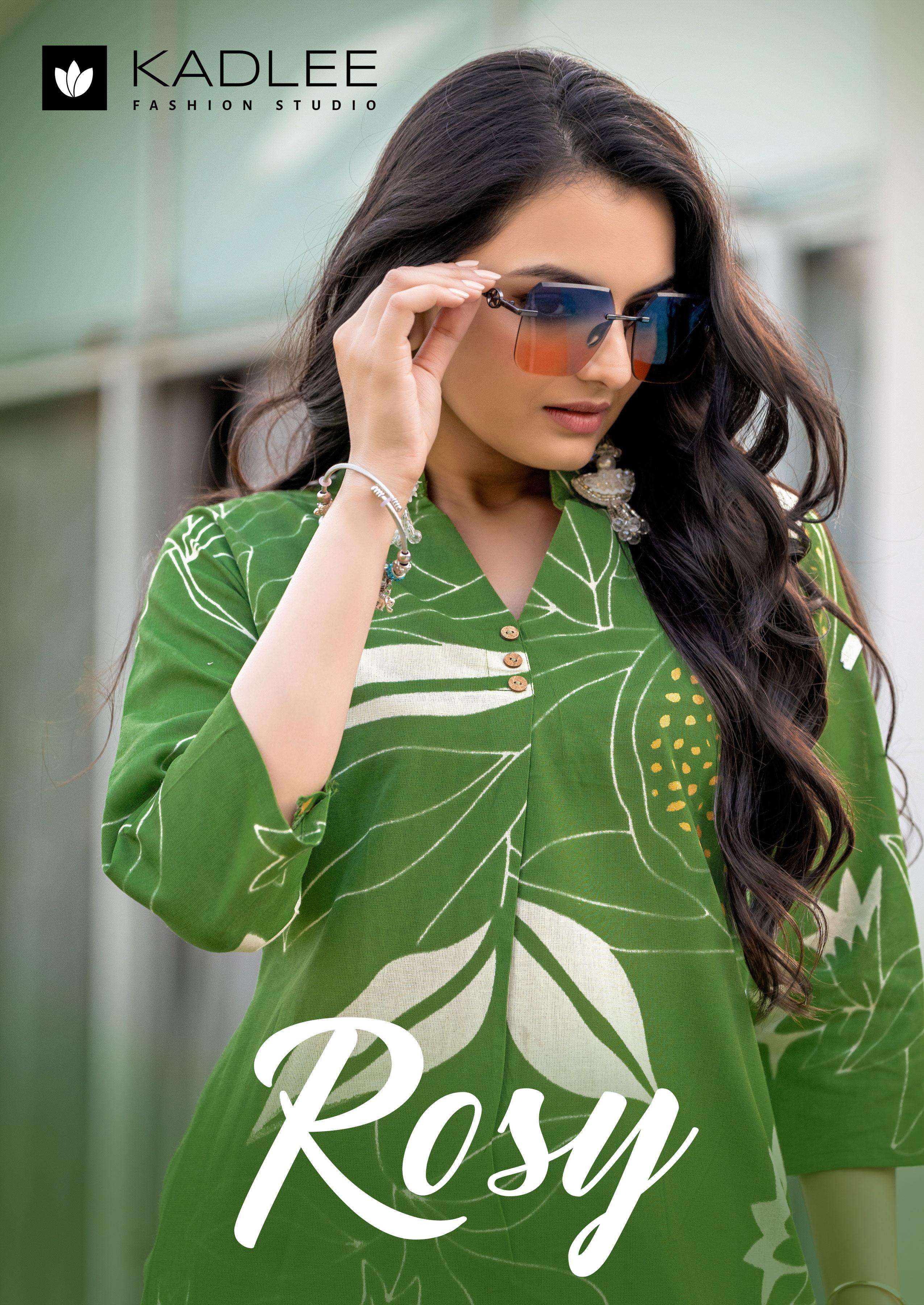 KADLEE FASHION ROSY FANCY SUMMER WEAR LADIES KURTI WITH BOTTOM