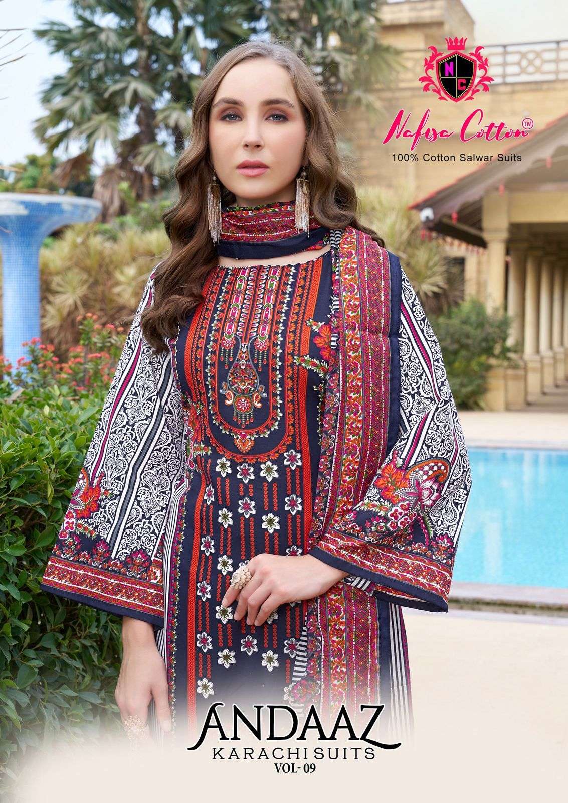 NAFISA COTTON ANDAAZ KARACHI SUITS VOL 9