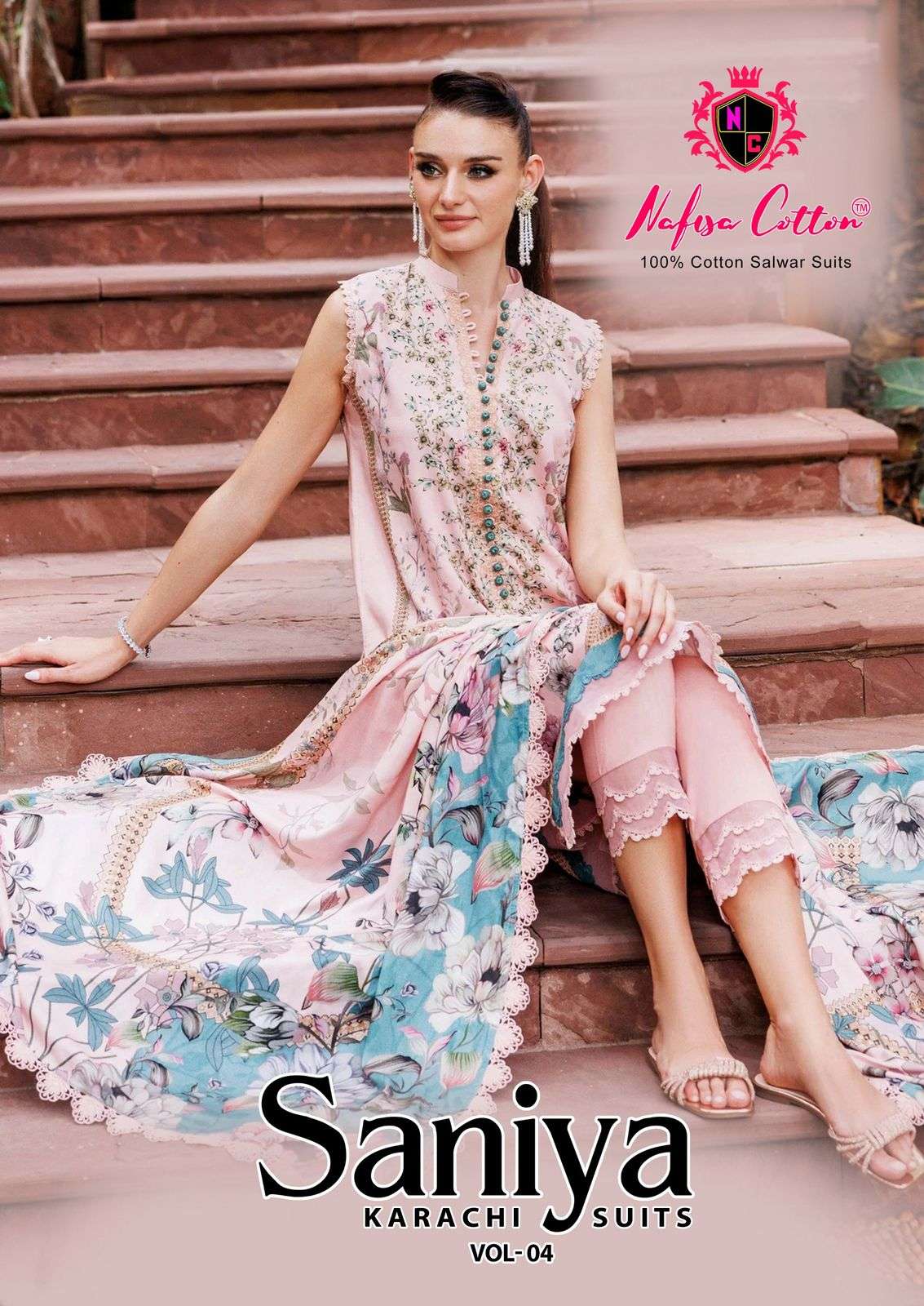 NAFISA COTTON SANIYA KARACHI SUITS VOL 4 