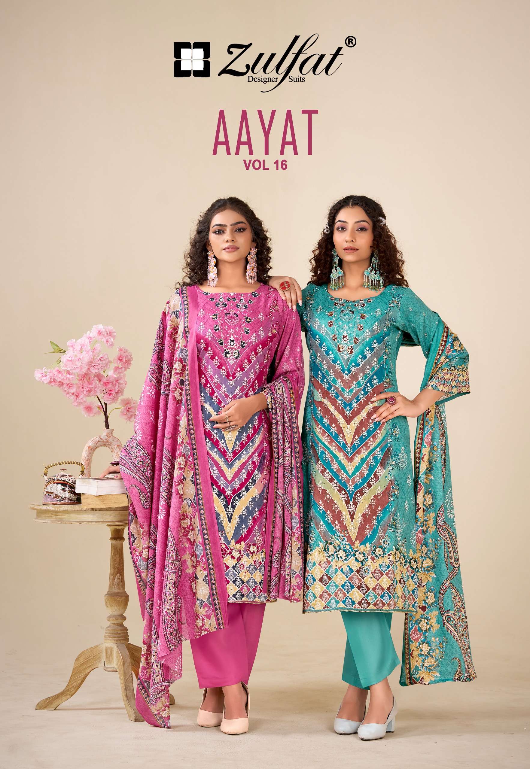 ZULFAT DESIGNER SUITS AAYAT VOL 16