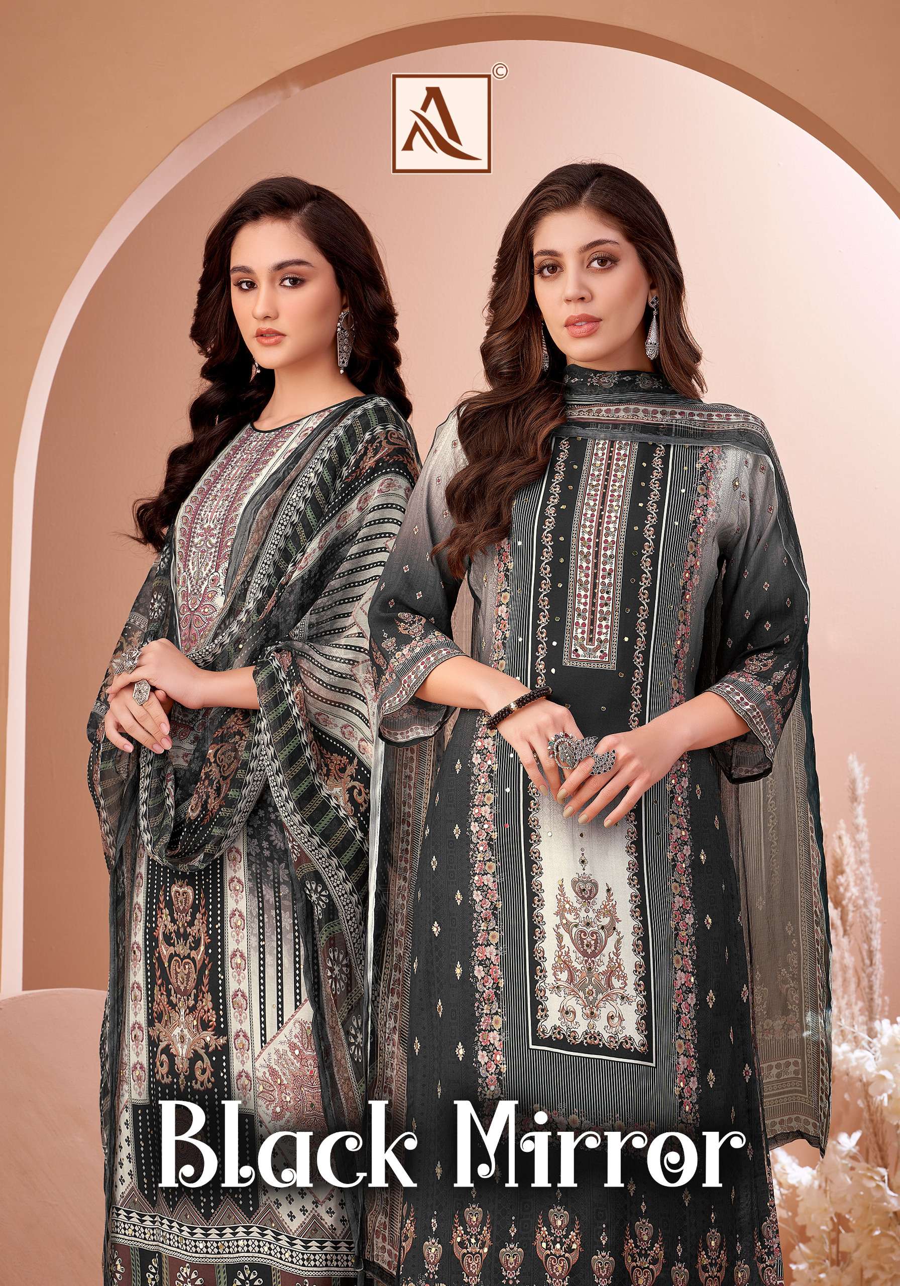 ALOK SUITS BLACK MIRROR 