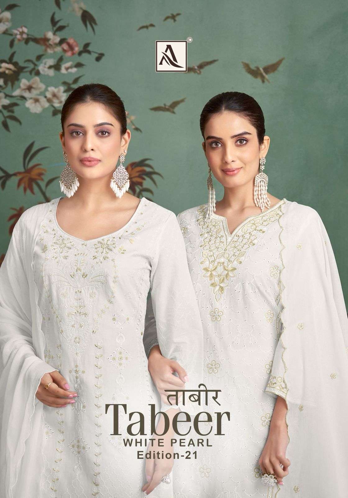 ALOK SUITS TABEER WHITE PEARL EDITION 21