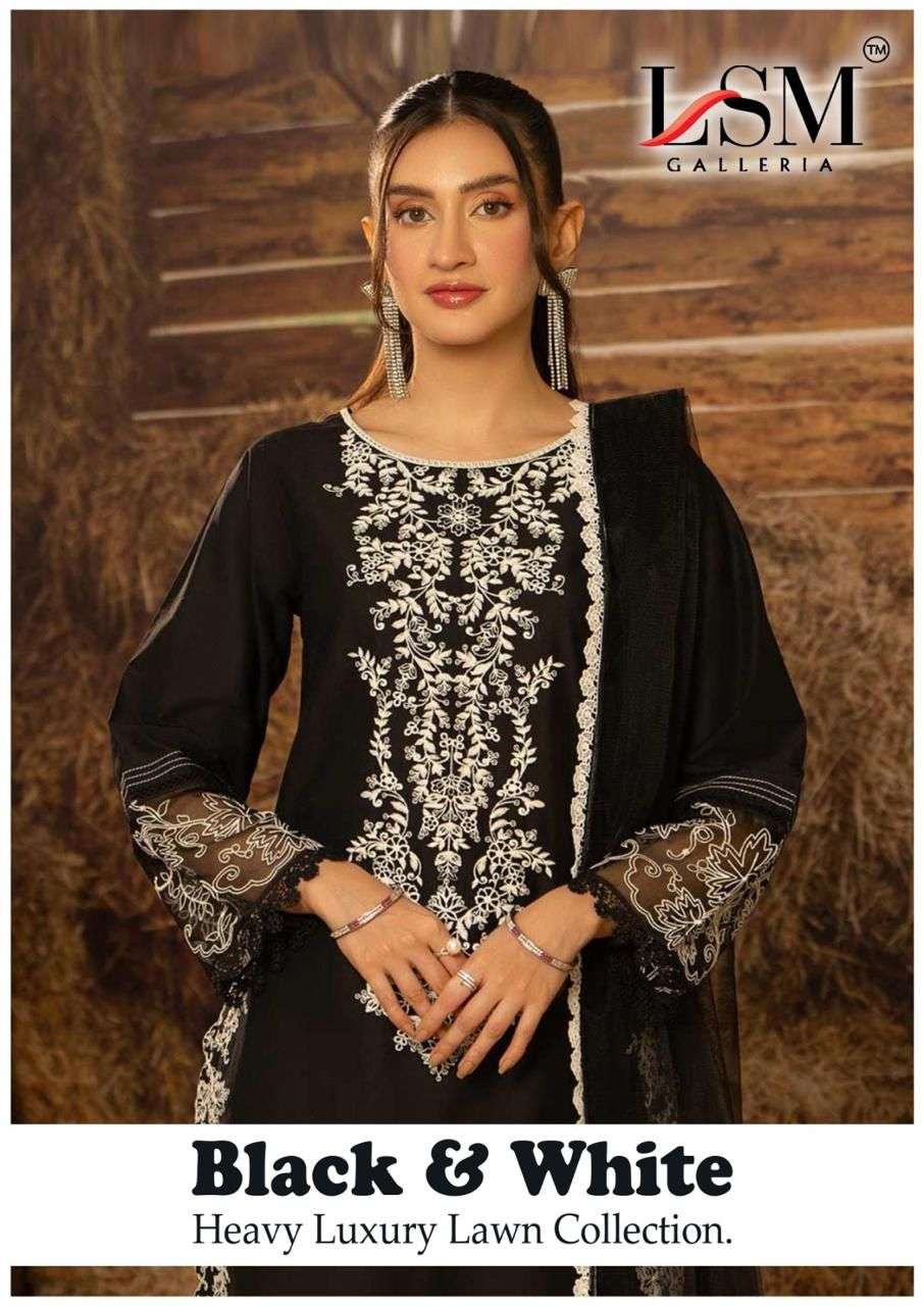 LSM GALLERIA  BLACK & WHITE LUXURY HEAVY LAWN COLLECTION
