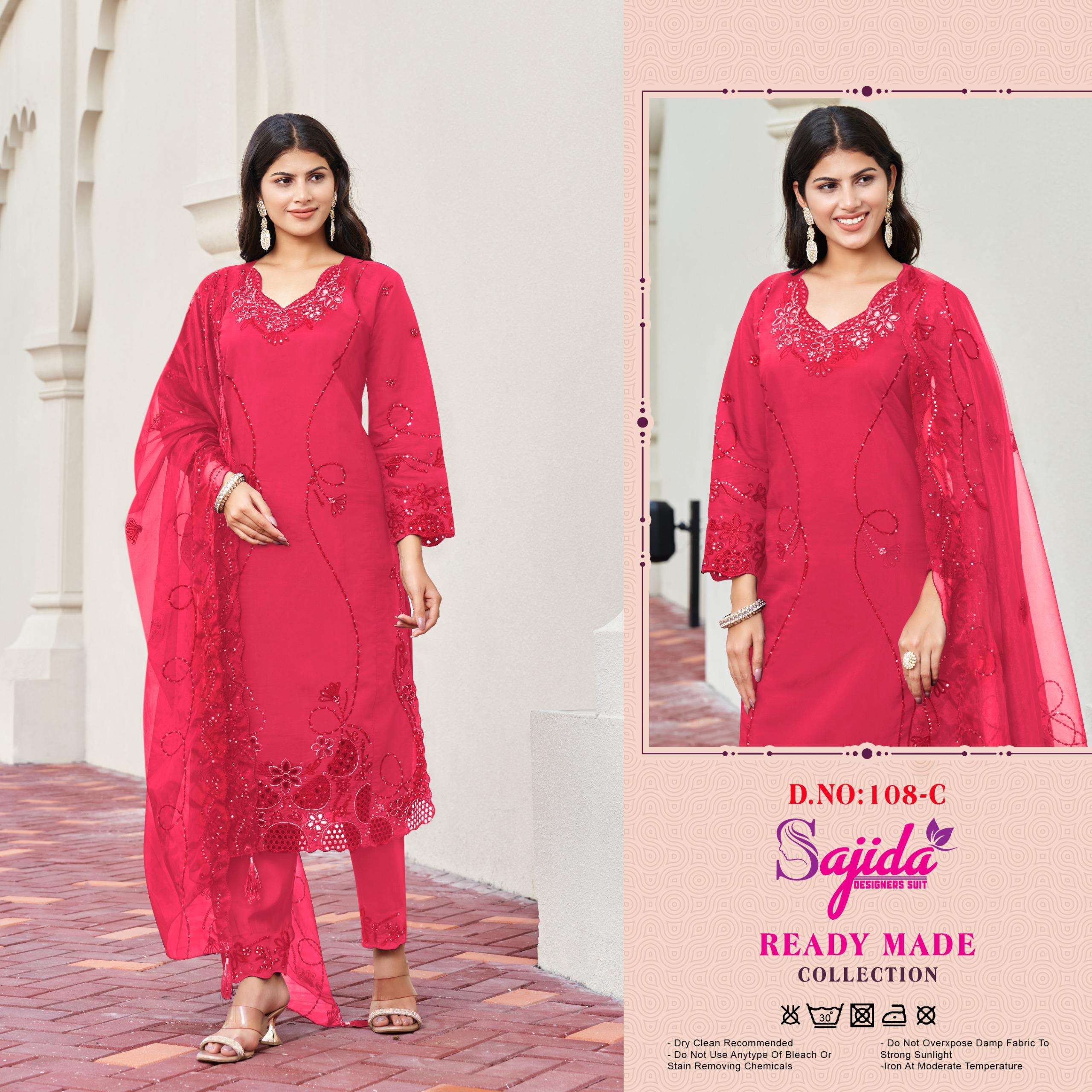 SAJIDA DESIGNER READY MADE COLLECTION D NO 108