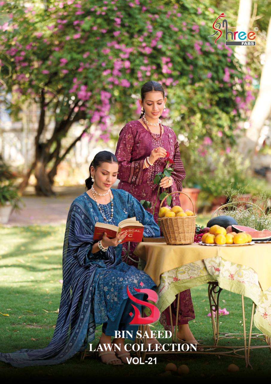 SHREE FABS BIN SAEED LAWN COLLECTION VOL 21 
