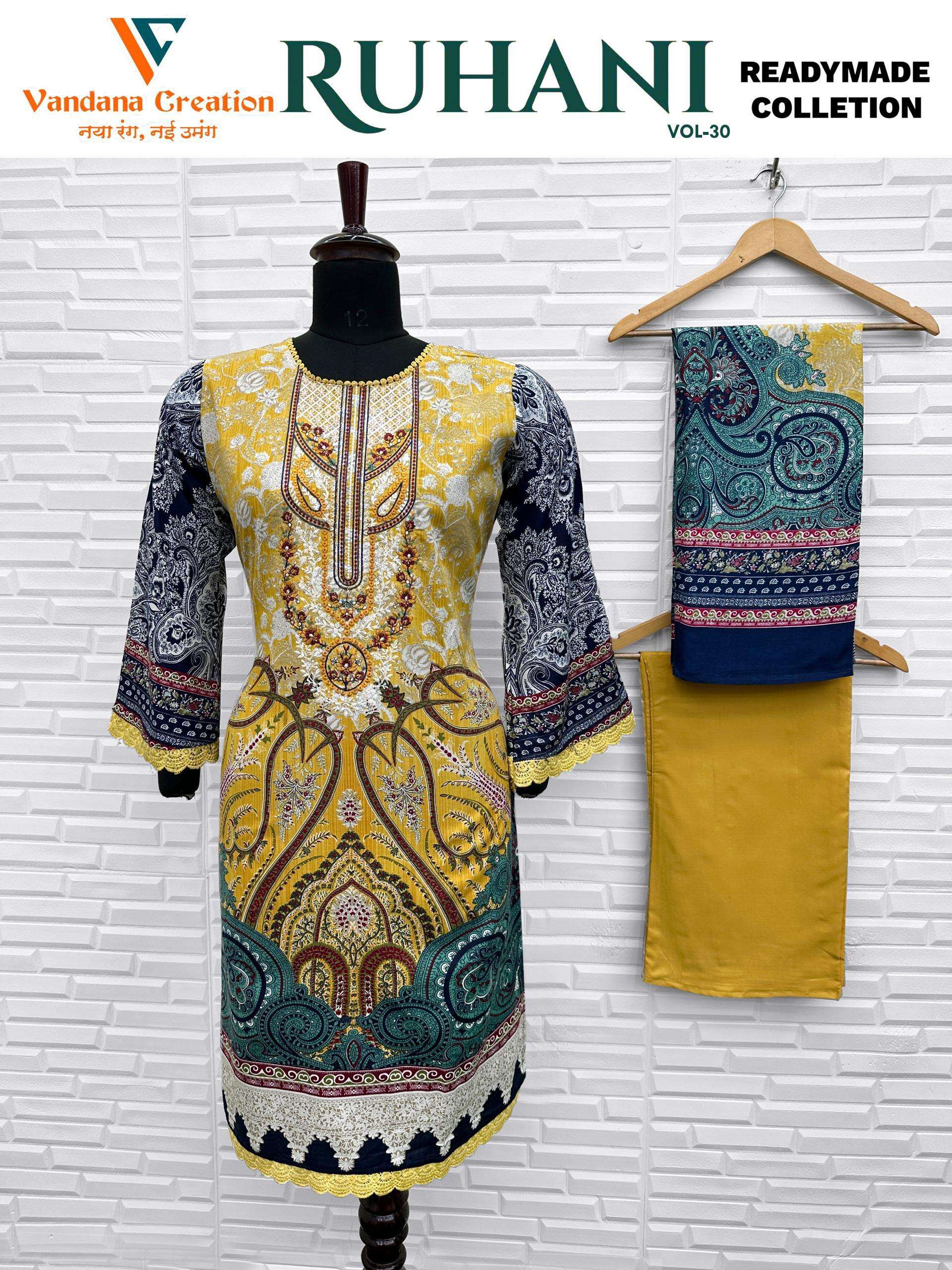 VANDANA‎ CREATION RUHANI‎ VOL 30 READY MADE COLLECTION 